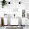 3 Piece Bathroom Furniture Set Engineered Wood