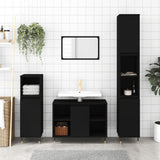 3 Piece Bathroom Furniture Set Engineered Wood