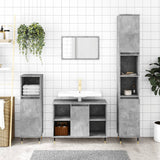 3 Piece Bathroom Furniture Set Engineered Wood