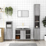 3 Piece Bathroom Furniture Set Engineered Wood
