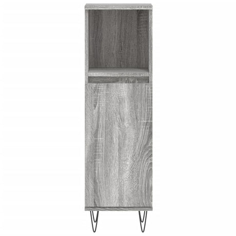 3 Piece Bathroom Furniture Set Engineered Wood