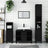 3 Piece Bathroom Furniture Set Engineered Wood