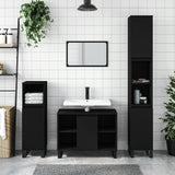 3 Piece Bathroom Furniture Set Engineered Wood