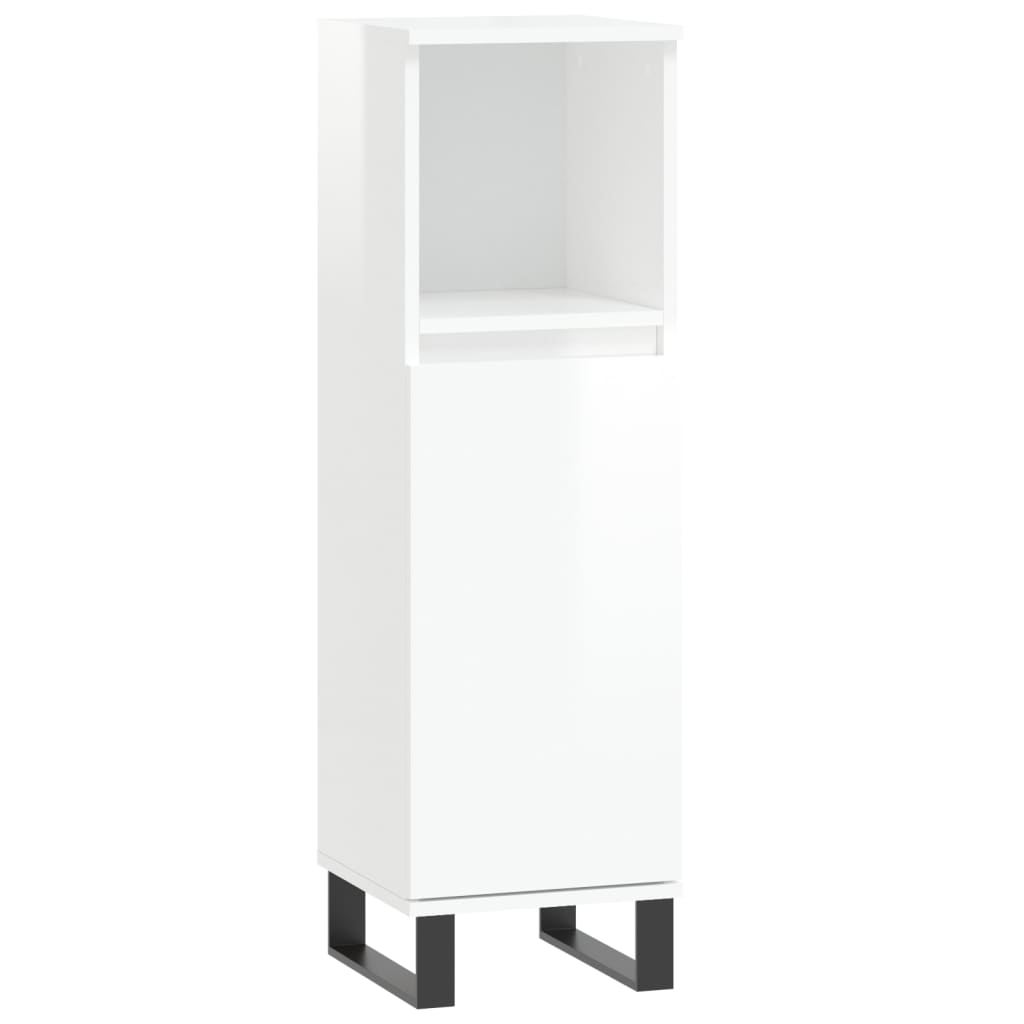 3 Piece Bathroom Furniture Set Engineered Wood