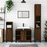 3 Piece Bathroom Furniture Set Engineered Wood