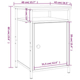 Bedside Cabinet 40X42X60 Cm Engineered Wood