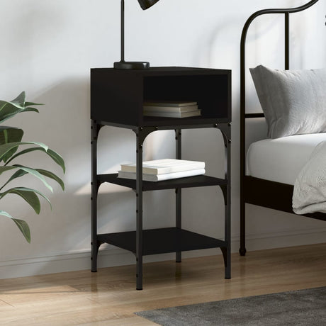 Bedside Table 35X34.5X70 Cm Engineered Wood
