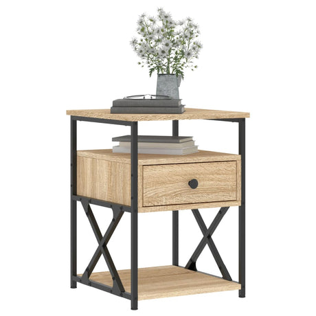 Bedside Cabinet 40X42X55 Cm Engineered Wood