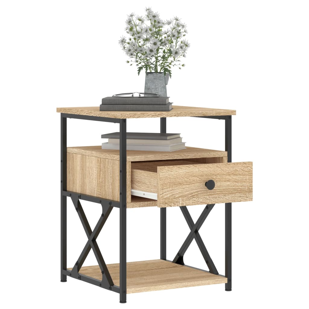 Bedside Cabinet 40X42X55 Cm Engineered Wood