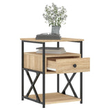 Bedside Cabinet 40X42X55 Cm Engineered Wood
