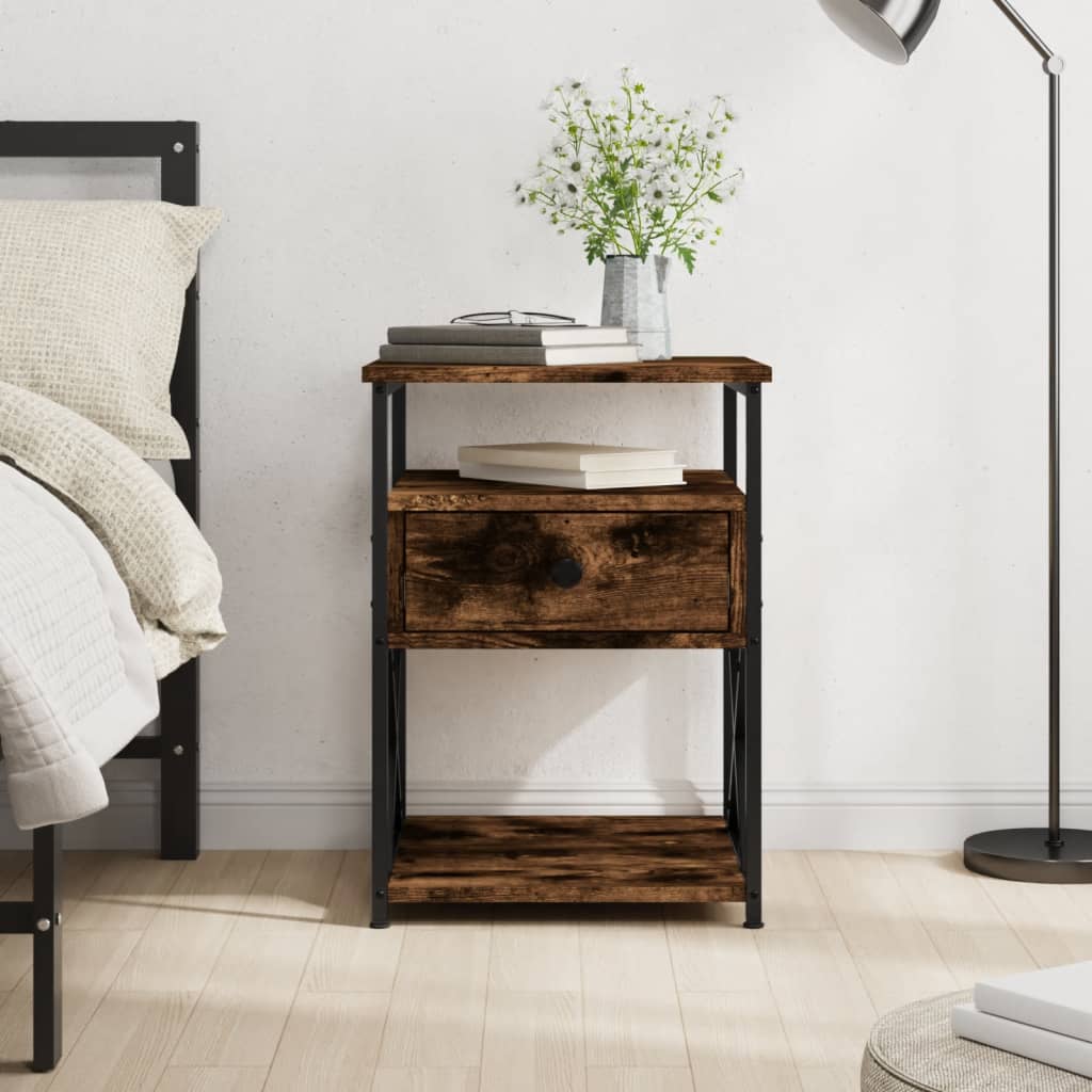 Bedside Cabinet 40X42X55 Cm Engineered Wood