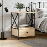 Bedside Table 50X41X65 Cm Engineered Wood