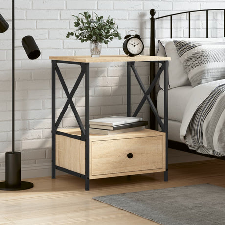 Bedside Table 50X41X65 Cm Engineered Wood