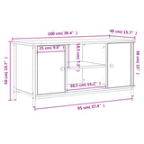 Tv Cabinet 100X40X50 Cm Engineered Wood