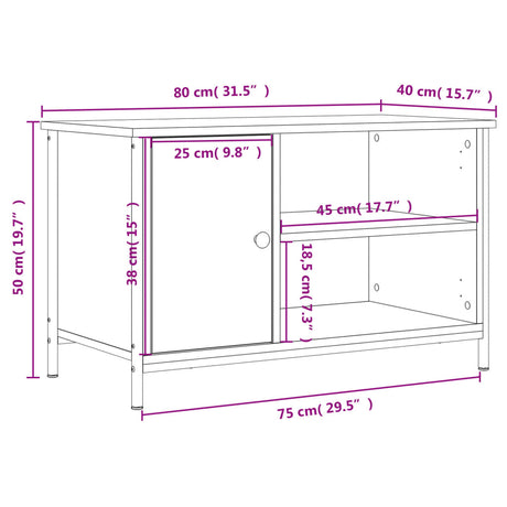 Tv Cabinet 80X40X50 Cm Engineered Wood