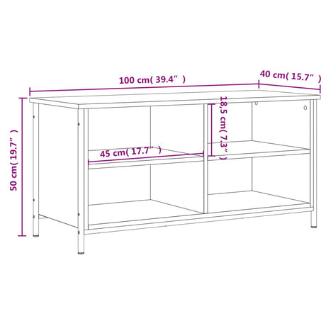 Tv Cabinet 100X40X50 Cm Engineered Wood