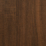 Console Table Brown Oak 180x30x75 cm Engineered Wood and Iron