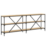 Console Table Sonoma Oak 200x30x75 cm Engineered Wood and Iron