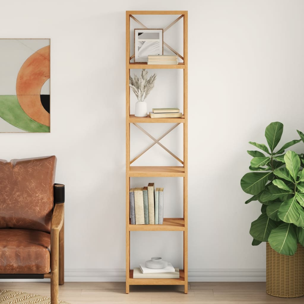 6-Tier Shelf 40X30X Solid Wood Oak