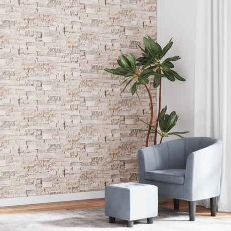 Wallpaper 3D Stone Look Grey And 10X0.53 M Non-Woven