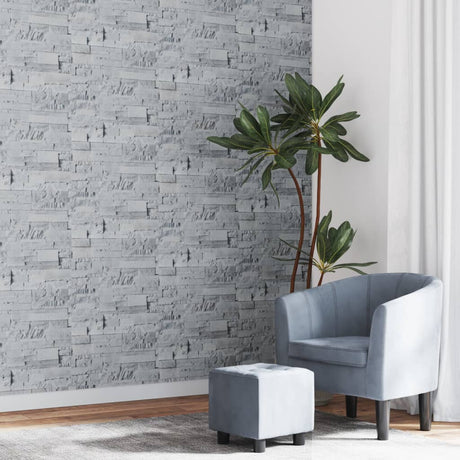 Wallpaper 3D Stone Look Grey And 10X0.53 M Non-Woven