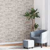 Wallpaper 3D Stone Look Grey And 10X0.53 M Non-Woven