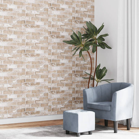 Wallpaper 3D Solid Colour Cream 10X0.53 M Non-Woven