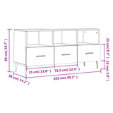 Tv Cabinet 102X36X50 Cm Engineered Wood