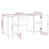 Desk 140X50X75 Cm Engineered Wood