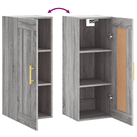 Wall Mounted Cabinet 34.5X34X90 Cm Engineered Wood