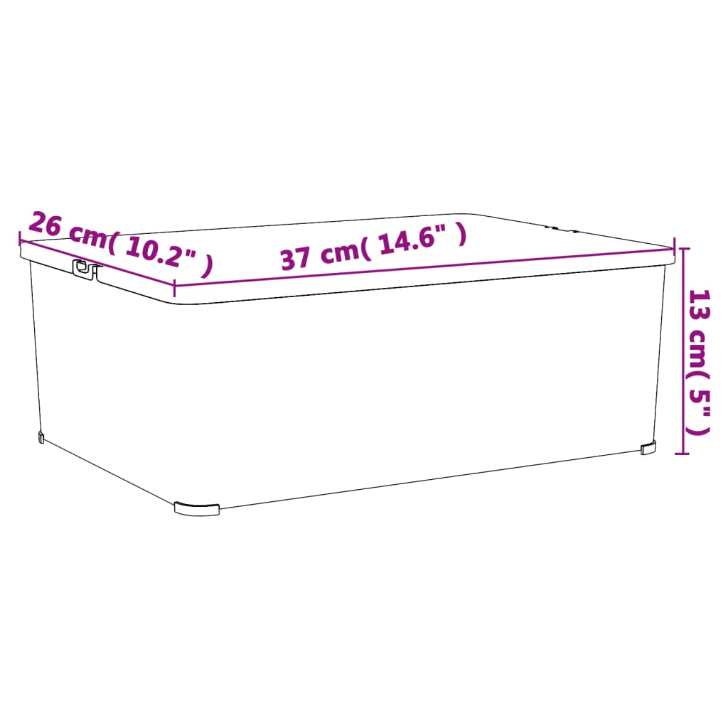 Plastic Storage Boxes 6 Pcs Stackable