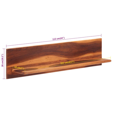 Wall Shelves 2 Pcs Solid Wood Acacia