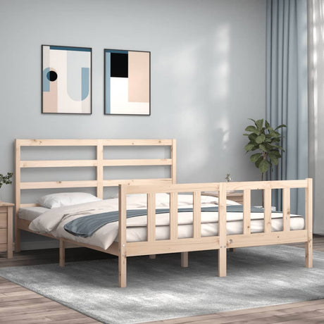 Bed Frame Without Mattress Solid Wood Pine