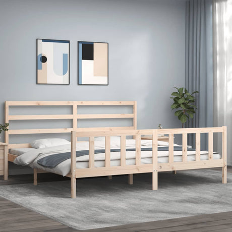Bed Frame Without Mattress Solid Wood Pine