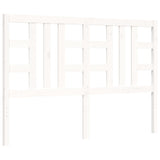 Bed Frame without Mattress White Double Solid Wood Pine