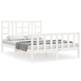 Bed Frame without Mattress White 140x200 cm Solid Wood Pine