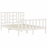 Bed Frame without Mattress White 140x200 cm Solid Wood Pine