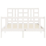Bed Frame without Mattress White 140x200 cm Solid Wood Pine