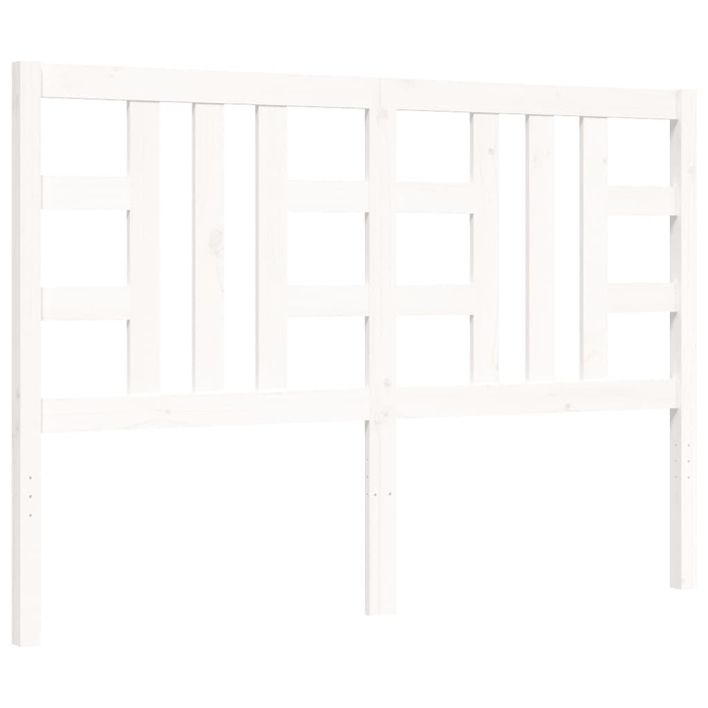 Bed Frame without Mattress White 140x200 cm Solid Wood Pine