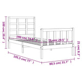 Bed Frame Without Mattress Small Single Solid Wood Pine