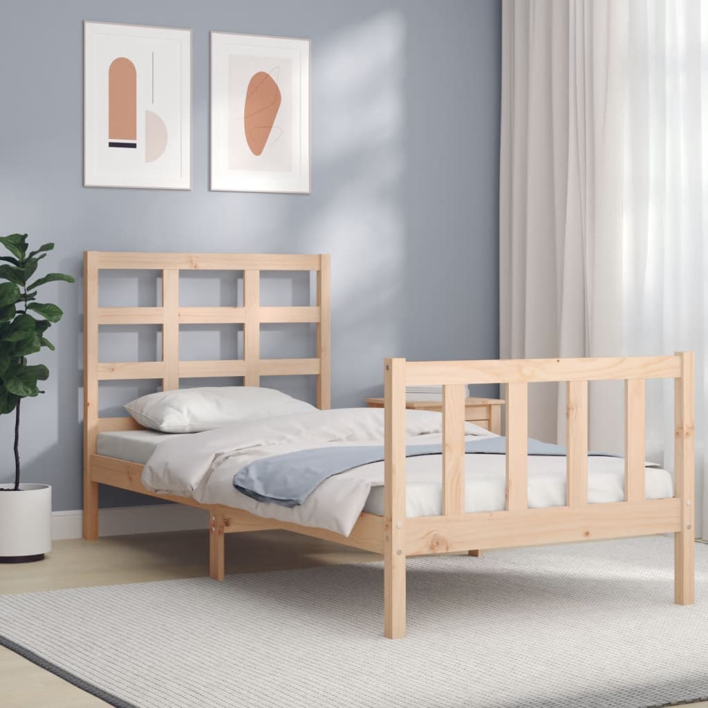 Bed Frame Without Mattress Small Single Solid Wood Pine