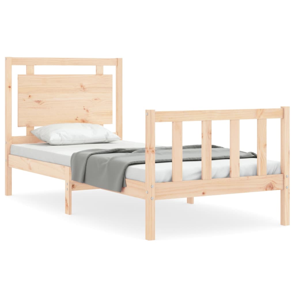 Bed Frame without Mattress Small Single Solid Wood Pine
