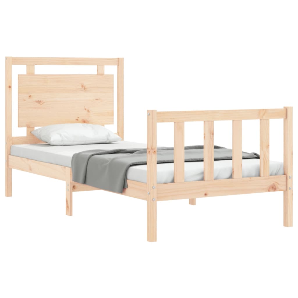 Bed Frame without Mattress Small Single Solid Wood Pine