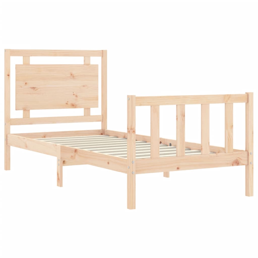 Bed Frame without Mattress Small Single Solid Wood Pine