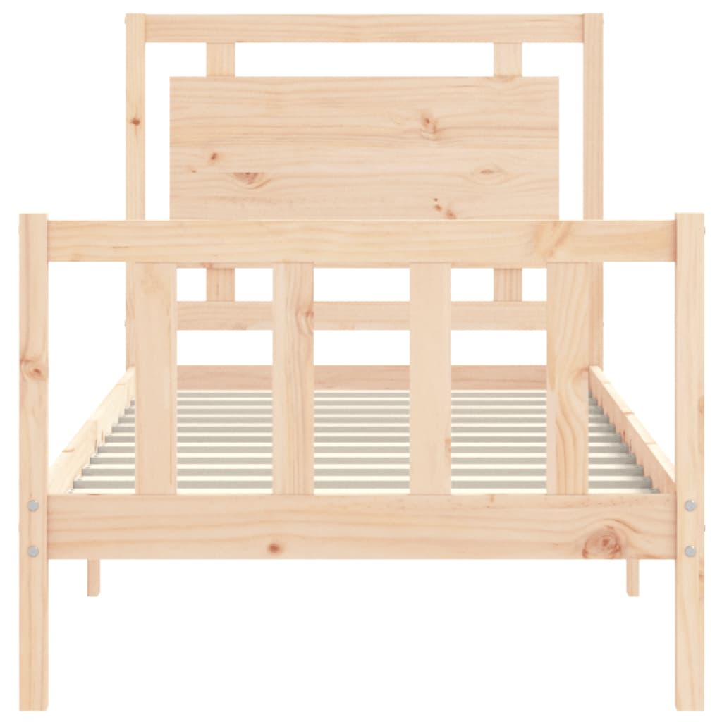 Bed Frame without Mattress Small Single Solid Wood Pine
