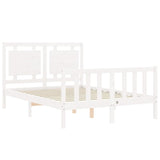 Bed Frame without Mattress White 120x200 cm Solid Wood Pine