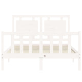Bed Frame without Mattress White 120x200 cm Solid Wood Pine