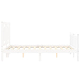 Bed Frame without Mattress White 120x200 cm Solid Wood Pine