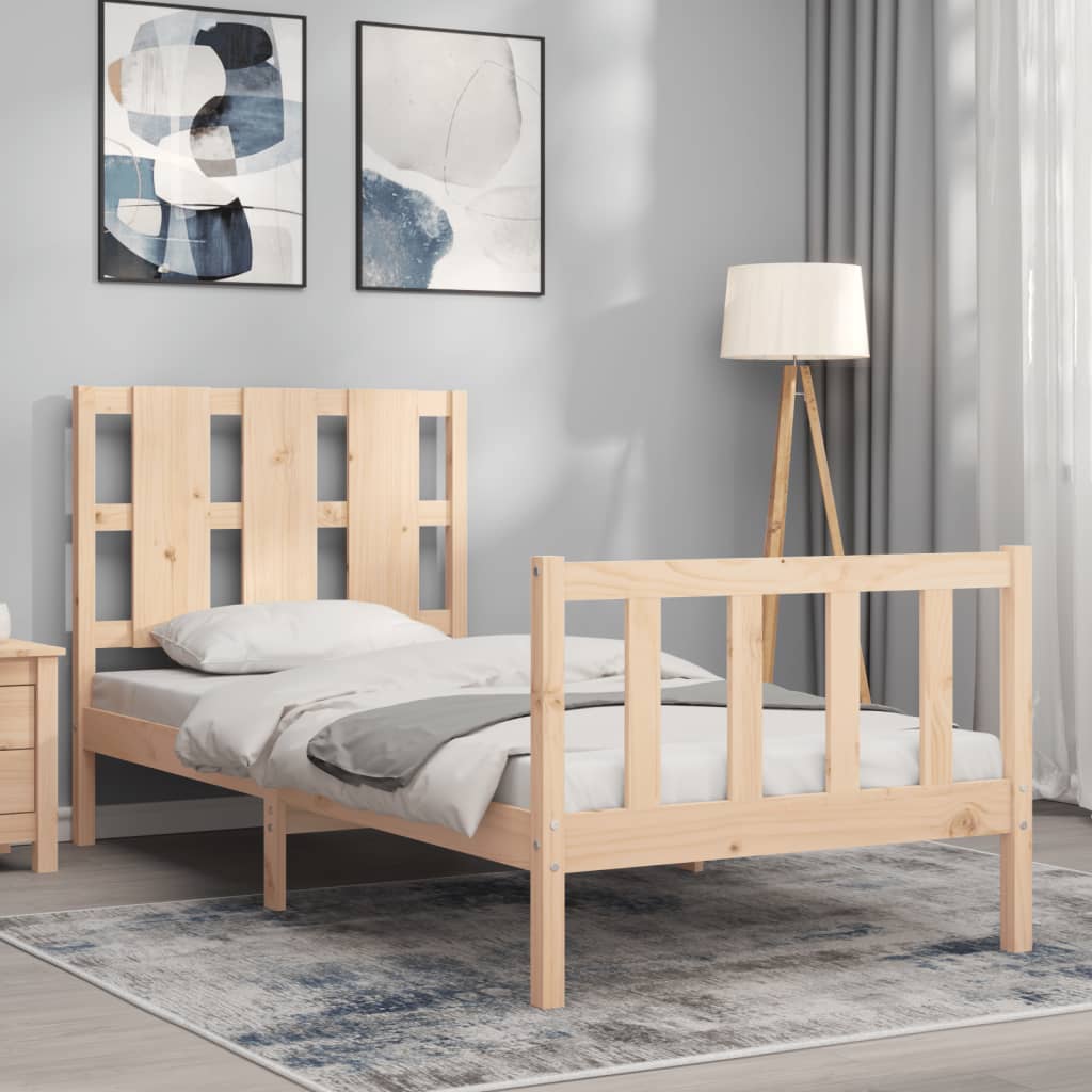 Bed Frame without Mattress Small Single Solid Wood Pine