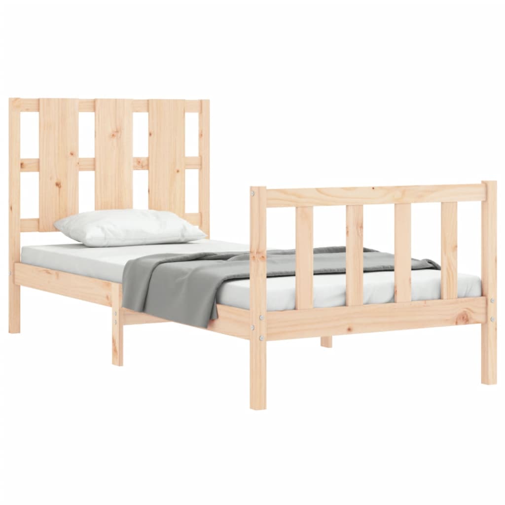 Bed Frame without Mattress Small Single Solid Wood Pine